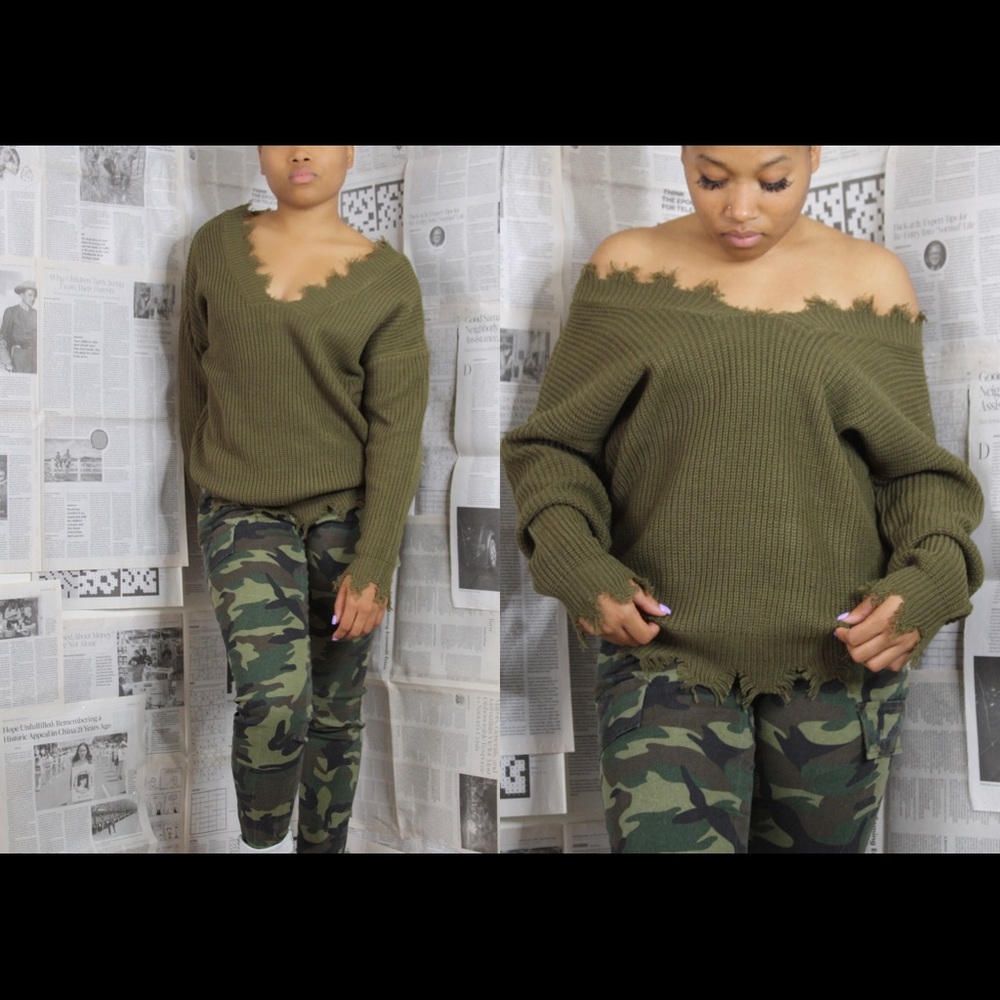 Olive Green Sweater